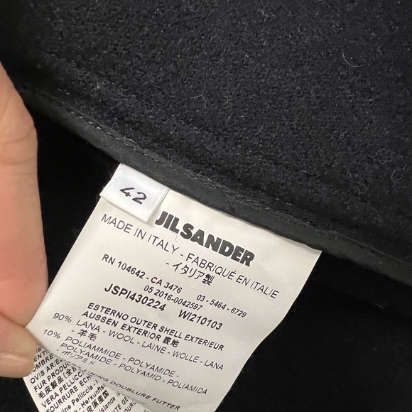 Jil sanders black wool coat - Picture 3 of 6